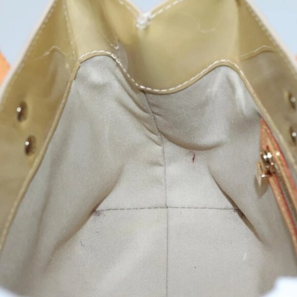 LOUIS VUITTON Monogram Vernis Reade PM Hand Bag Beige M91334 LV Auth 132527 - Picture 13 of 16